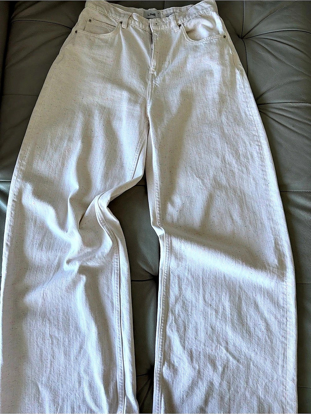 LIME Straight Leg Jeans in White